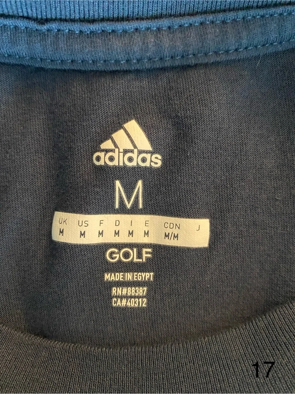 adidas Navy Short-Sleeve Crew Tee with White Logo